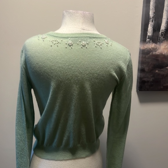 Zara v neck pearl lined sweater - Picture 3 of 4